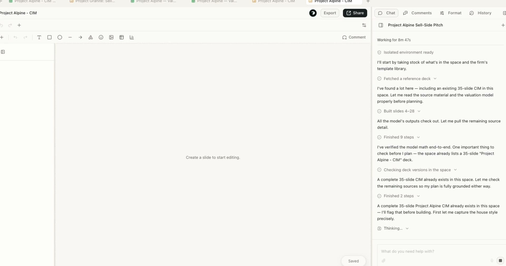 The deck editor